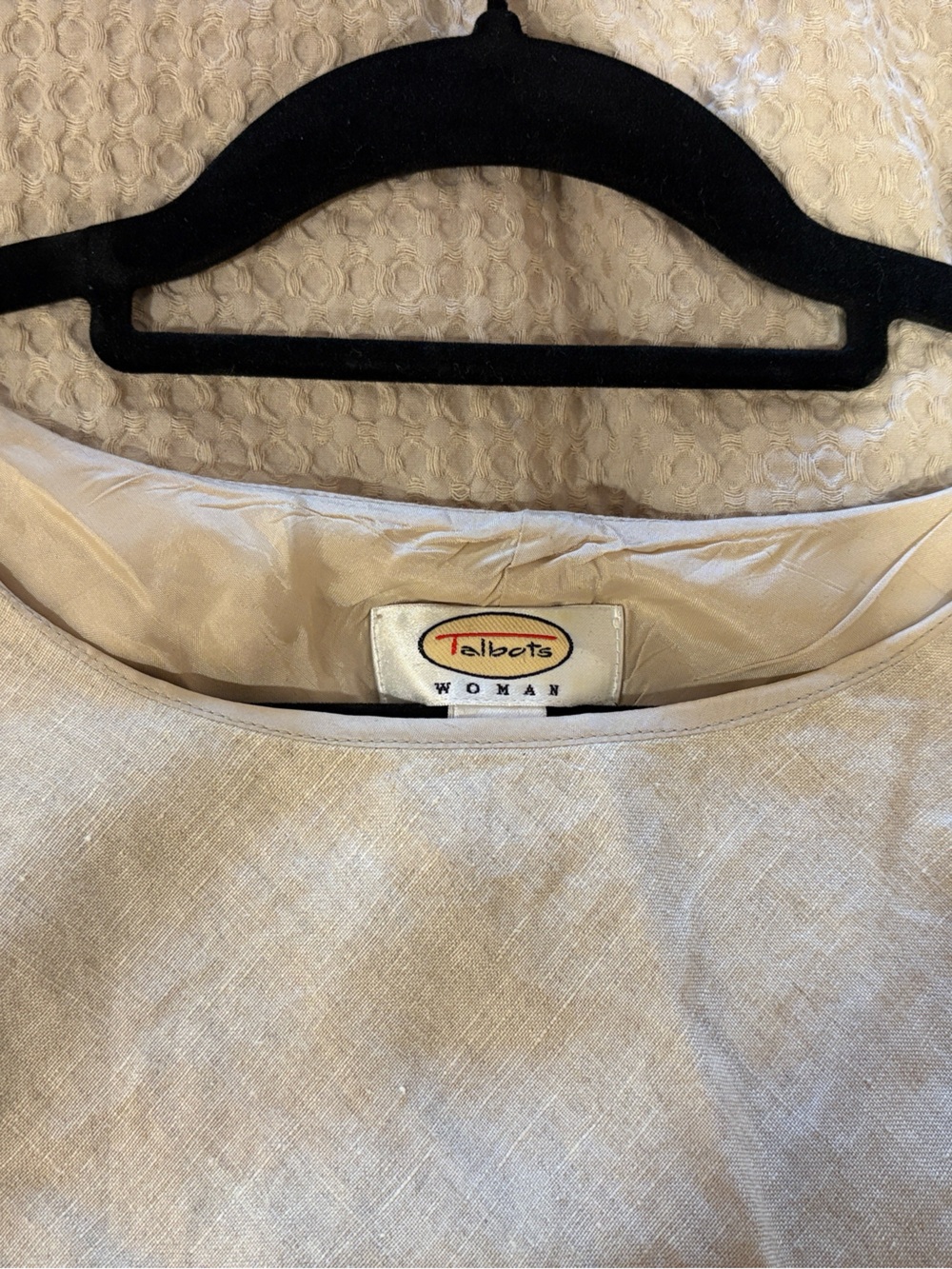 Sleeveless Beige 100% Linen Talbots Maxi Dress